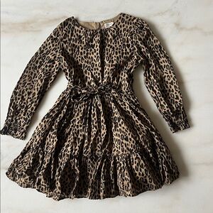 Crewcuts Leopard Animal Print Kids Ruffle Dress